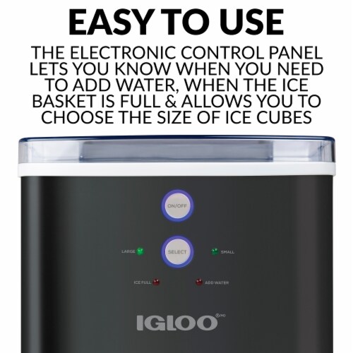 Igloo 33Pound Automatic Portable Countertop Ice Maker Machine Black
