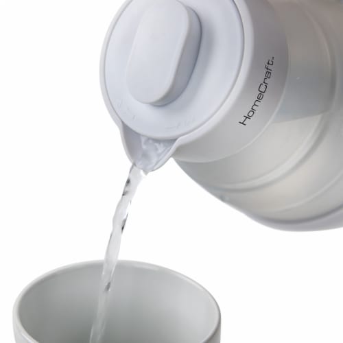 HomeCraft Collapsible Electric Water Kettle - White Perspective: left