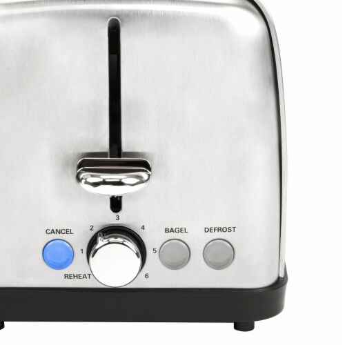 HomeCraft Stainless Steel 4-Slice Toaster - Silver Perspective: left