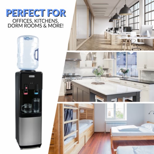 Igloo Hot & Cold Water Top Loading Water Dispenser - Black Perspective: left