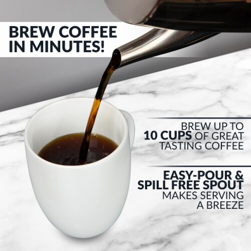 HomeCraft Stainless Steel Coffee Percolator Perspective: left