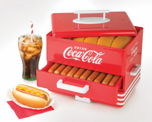 Nostalgia Large Coca-Cola Hot Dog Steamer Perspective: left