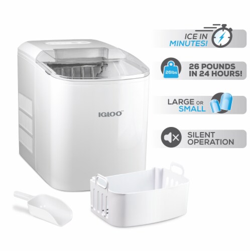 Igloo Automatic Portable Countertop Ice Maker - White Perspective: left