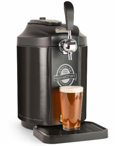 HomeCraft Stainless Steel Tap Beer Growler Cooling System - Black Perspective: left