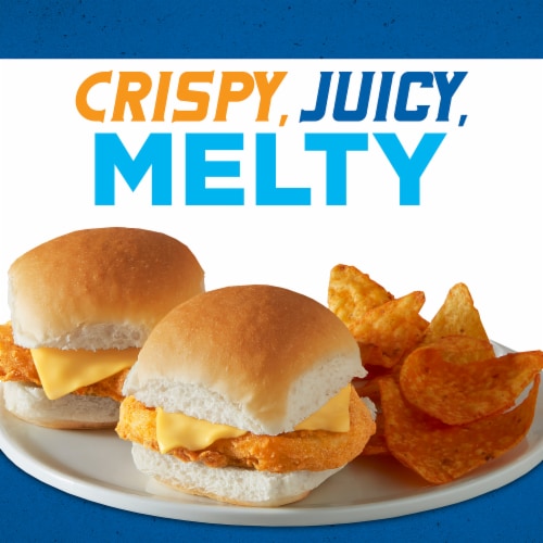 White Castle Chicken & Cheese Sliders Perspective: left