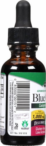 Nature's Answer® Low Alcohol Blue Cohosh Root Extract Herbal Supplement 1000mg Perspective: left