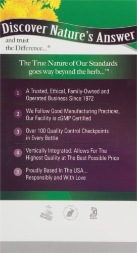 Nature's Answer Dandelion Root Vegetarian Capsules Perspective: left