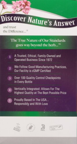 Nature's Answer Valerian Root Dietary Supplement Capsules 1500mg Perspective: left