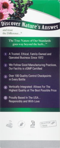 Natures Answer Sambucus Immune Black Elderberry Dietary Supplement Perspective: left