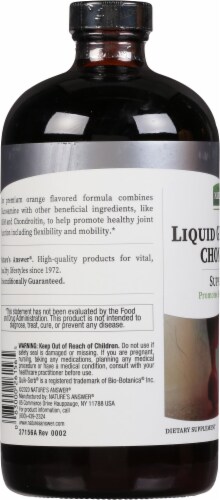 Nature's Answer Liquid Glucosamine and Chondroitin with MSM Natural Orange Perspective: left