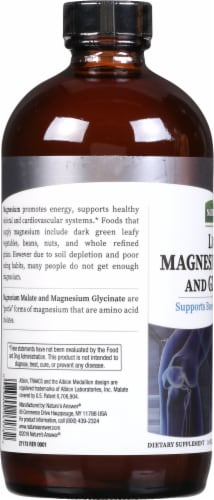 Nature's Answer Liquid Magnesium Glycinate Dietary Supplement Perspective: left