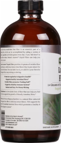Nature's Answer Lemon Lime Flavored Liquid Fiber Dietary Supplement Perspective: left