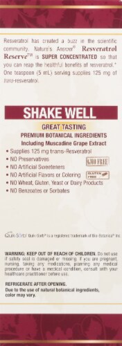 Nature's Answer Resveratrol Reserve Dietary Supplement Perspective: left