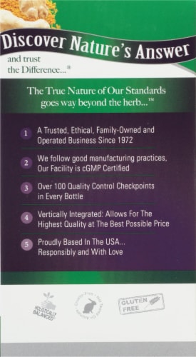 Nature's Answer Turmeric & Ginger Vegetarian Capsules Perspective: left