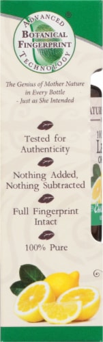 Nature's Answer Lemon Essential Oil Perspective: left