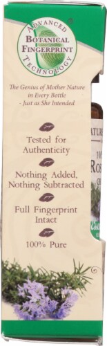 Nature's Answer Rosemary Essential Oil Perspective: left