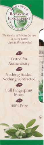 Nature's Answer Organic Sage Essential Oil Perspective: left
