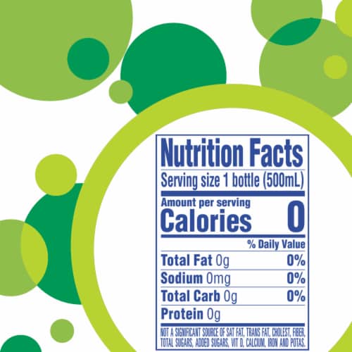 Ice Mountain Lime Flavored Sparkling Bottled Water Perspective: left
