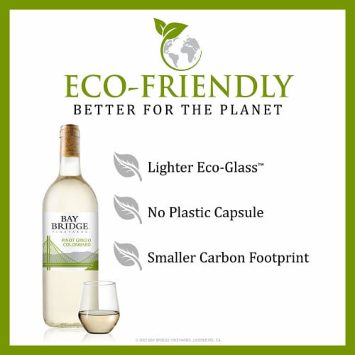 Bay Bridge® Pinot Grigio / Colombard White Wine Perspective: left