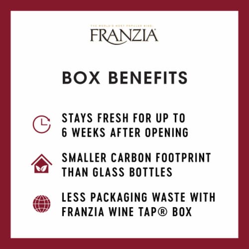 Franzia Dark Red Box Wine Perspective: left