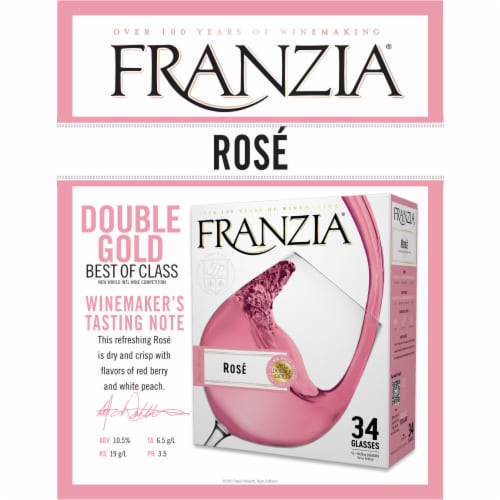 Franzia Vintner Select Blend Rose Wine Box Perspective: left