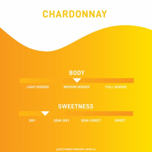 Franzia Vintner Select Chardonnay White Wine Perspective: left