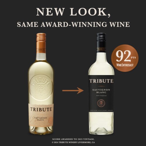 Tribute Sauvignon Blanc California White Wine Perspective: left