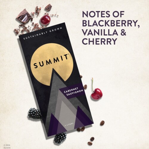 Summit Cabernet Sauvignon California Red Wine Box Perspective: left