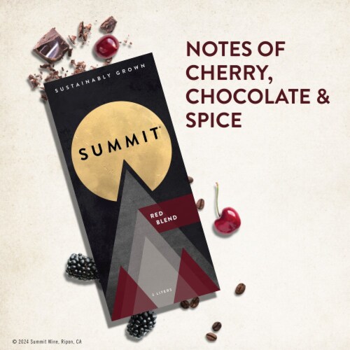 Summit Red Blend California Wine Box Perspective: left