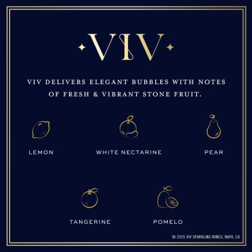 Viv Brut Sparkling California Wine Perspective: left