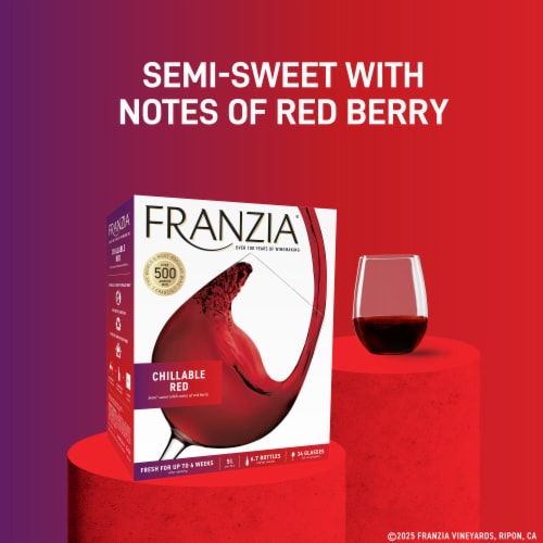 Franzia Chillable Red Box Wine Perspective: left