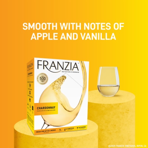 Franzia Chardonnay White Wine Box Perspective: left