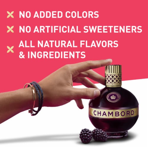 Chambord Black Raspberry Liqueur Perspective: left