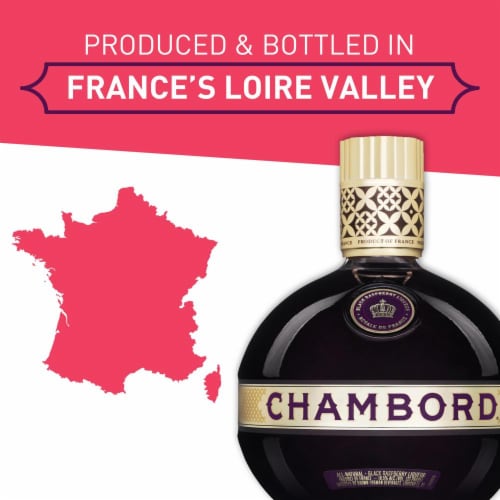 Chambord Black Raspberry Liqueur Perspective: left