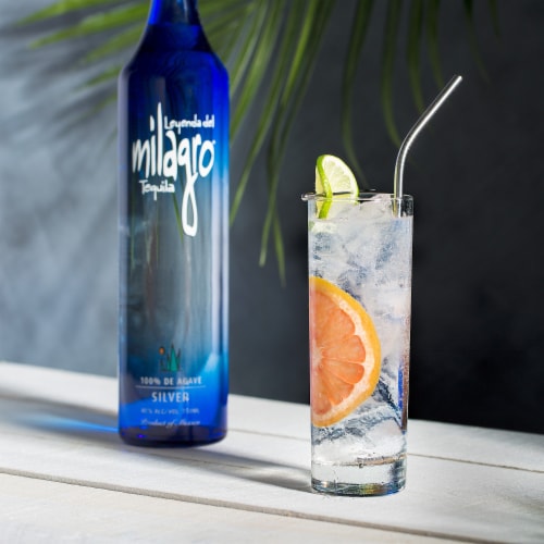 Milagro Silver Tequila Perspective: left