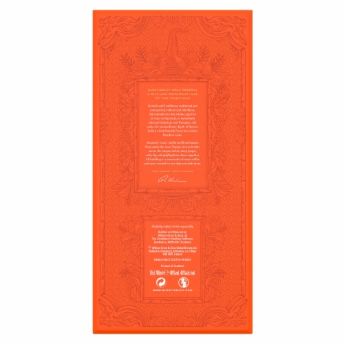 Glenfiddich 21 Year Old Gran Reserva Single Malt Scotch Whisky Perspective: left