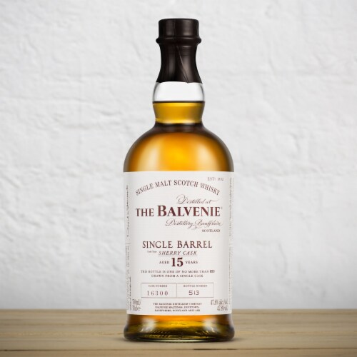 The Balvenie Single Barrel 15 Year Old Single Malt Scotch Whisky Perspective: left