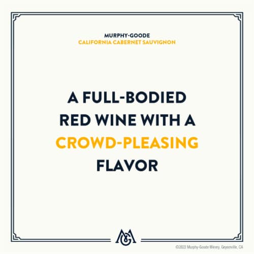 Murphy-Goode California Cabernet Sauvignon Red Wine Perspective: left