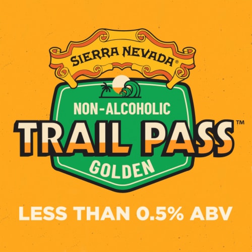Sierra Nevada Trail Pass Non-Alcoholic Golden Craft Beer Perspective: left