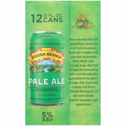 Sierra Nevada Draught-Style Pale Ale Beer Perspective: left