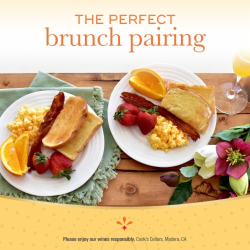 Cook's Mango Mimosa California Sparkling White Wine Perspective: left