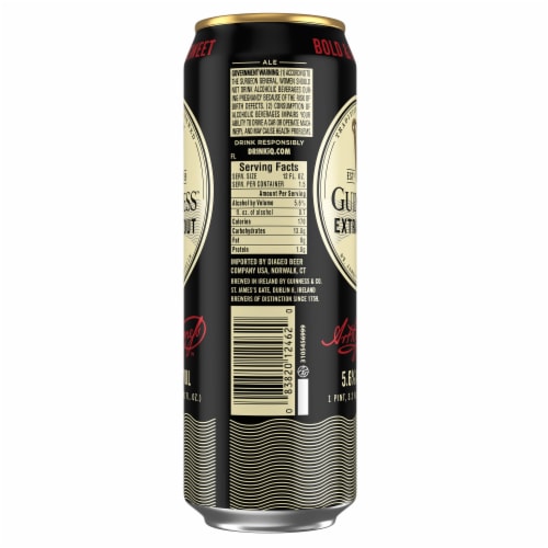 Guinness Extra Stout Beer Perspective: left