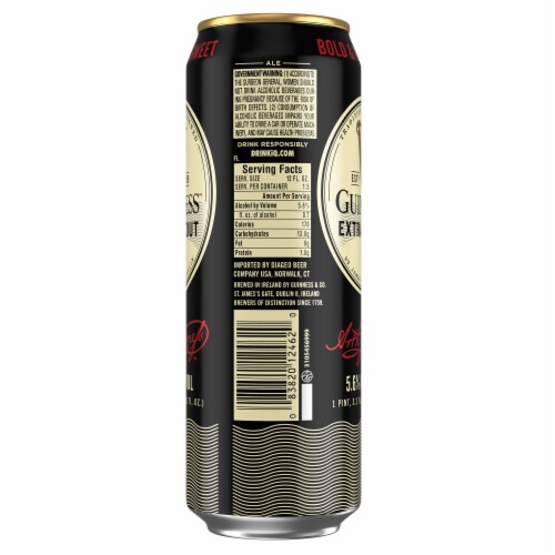 Guinness Extra Stout Beer Perspective: left