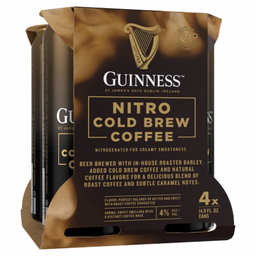 Guinness Nitro Cold Brew Hard Coffee Perspective: left