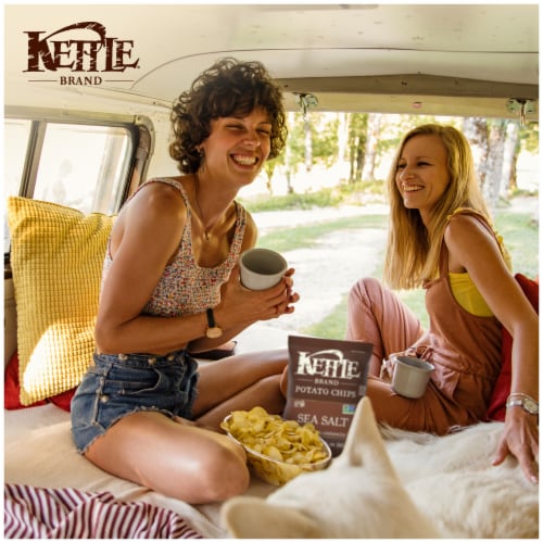 Kettle Brand® Potato Chips, Sea Salt Kettle Chips, Snack Bag 1.5 Oz Perspective: left