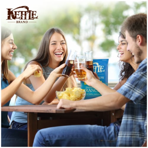 Kettle Brand Potato Chips, Farmstand Ranch Kettle Chips, Party Size, 13 Oz Perspective: left