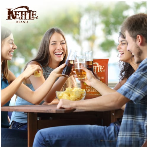 Kettle Brand Potato Chips Backyard Barbeque Kettle Chips Party Size Perspective: left