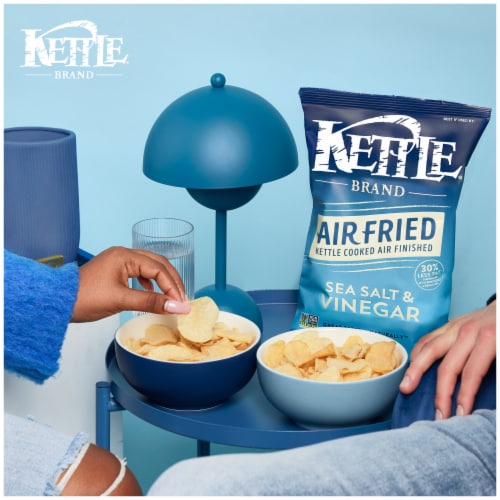Kettle Brand® Sea Salt and Vinegar Air Fried Kettle Potato Chips Perspective: left