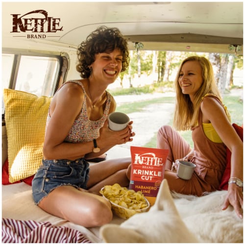 Kettle Brand® Habanero Lime Krinkle Cut™ Kettle Potato Chips Perspective: left