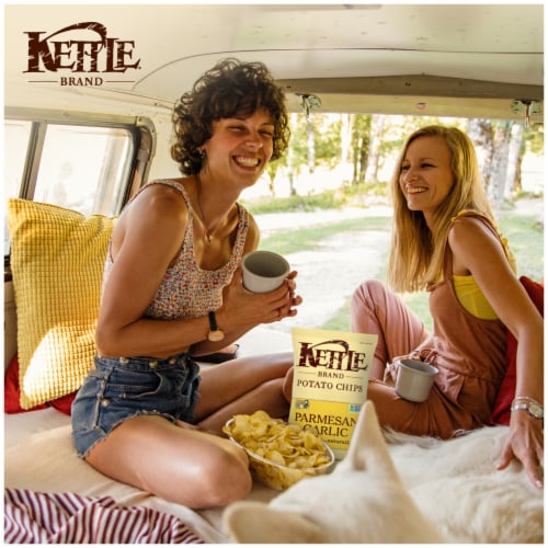 Kettle Brand® Parmesan Garlic Kettle Potato Chips Perspective: left